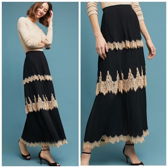 Anthropologie Dresses & Skirts - NWT, Anthropologie Maeve Tiered Lace Maxi Skirt